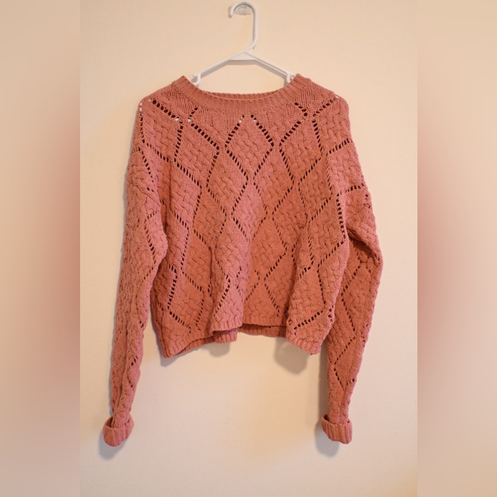 Pink Cropped Sweater